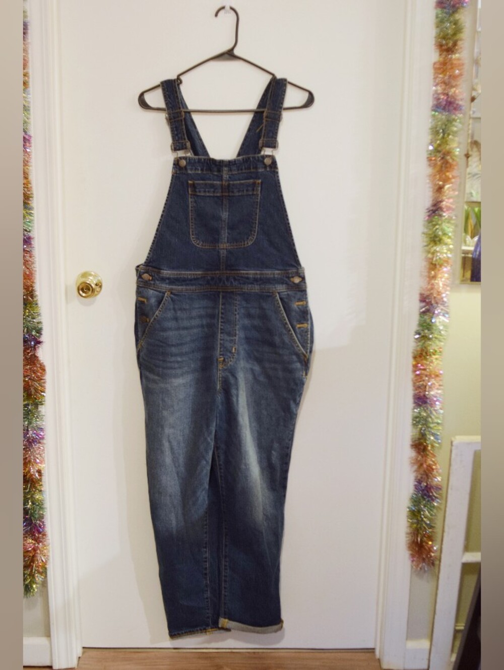 NWT J. Crew Dark Blue Denim Women's Overalls Size Large